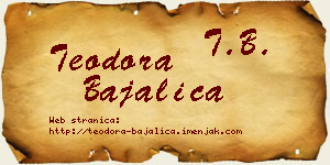 Teodora Bajalica vizit kartica